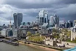 City of London skyline seen from Tower Bridge, 2018