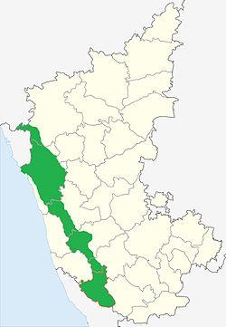 Malenadu region shown in Green