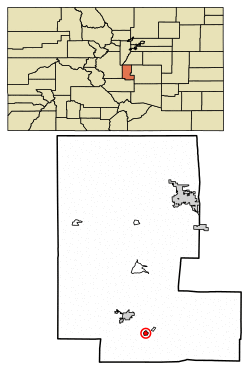 Location of the City of Victor in Teller County, Colorado.
