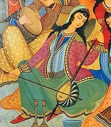 Kamancheh player (by Ibrahim Jabbar-Beik).jpg