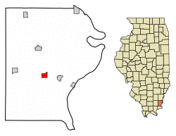 Location of Junction in Gallatin County, Illinois.