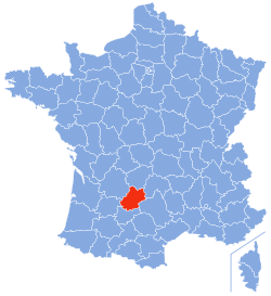 Location of Lot in France