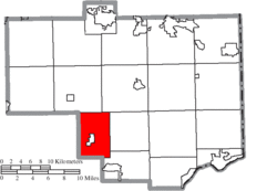 Location of Franklin Township in Columbiana County