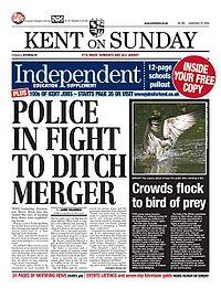 Kent on Sunday front page