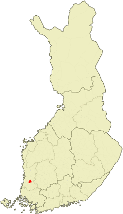 Location of Harjavalta in Finland