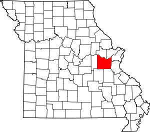 Map of Missouri highlighting Franklin County