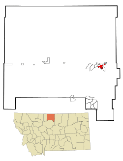 Location of Havre, Montana