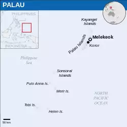 Location of Palau