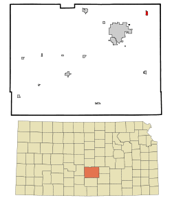 Location within Reno County and Kansas