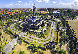 Aerial view of the Bajra Sandhi Monument