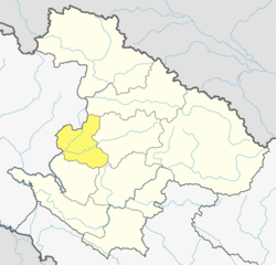 Location of Kalikot District (dark yellow) in Karnali