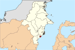 Location within East Kalimantan