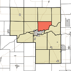 Location of Clay Township in Cass County
