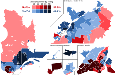 Quebec referendum, 1995 - Results By Riding.svg