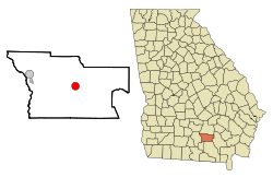 Location in Atkinson County and the state of Georgia