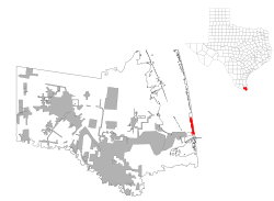 Location of South Padre Island, Texas