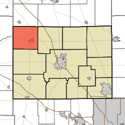 Location of Sugar Creek Township in Boone County