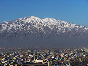 Kabul, with mountains in background