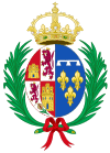 Coat of Arms of Marie Louise of Orléans, Queen Consort of Spain.svg