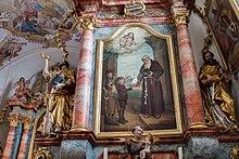 Bad Endorf Antwort Wallfahrtskirche Mariä Himmelfahrt Philipp- und Jakob-Altar Altarblatt Hl. Bruder Konrad Nahansicht 2017 10 07.jpg