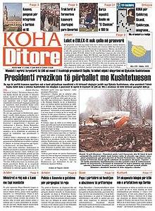 Koha Ditore, published in Pristina, Kosovo.jpg