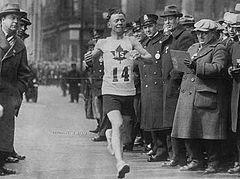Johnny Miles winning the 1926 Boston Marathon.jpg