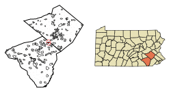 Location in Lancaster County, Pennsylvania