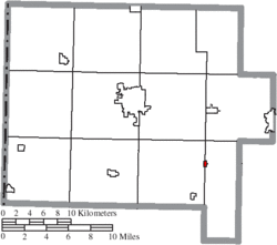 Location of Venedocia in Van Wert County
