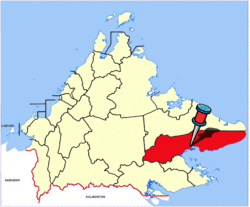 Location of Lahad Datu Town