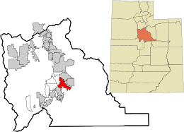 Location in Utah County and the state of Utah