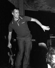 Beat Happening frontman Calvin Johnson performing at The Crystal Ballroom in Portland, Oregon