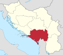 Locator map Zeta Banovina in Yugoslavia 1929-1939.svg