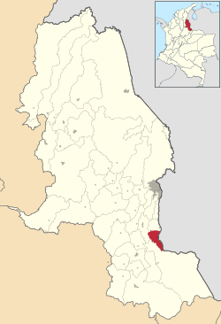 Location of the municipality and town of Herrán in the Norte de Santander Department of Colombia.