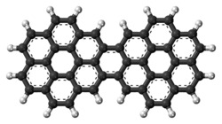 Ball-and-stick model of the dicoronylene molecule