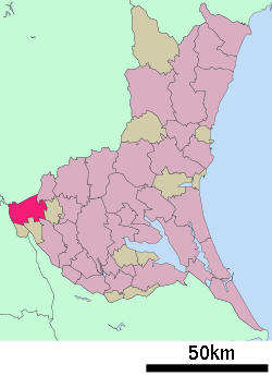 Location of Koga in Ibaraki Prefecture