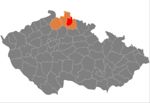 District location in the Liberec Region within the Czech Republic