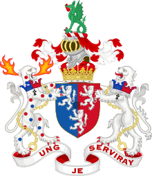 Herbert Earl of Carnarvon Achievement with mullet.svg