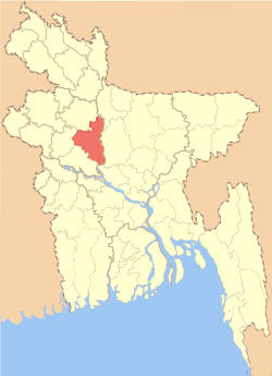 Location of Sirajganj District in Bangladesh