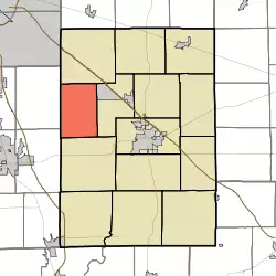 Map highlighting Sugar Creek Township, Shelby County, Indiana.svg