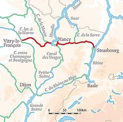 Marne-Rhine Canal location