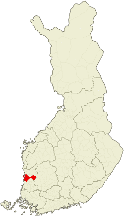 Location of Pori in Finland