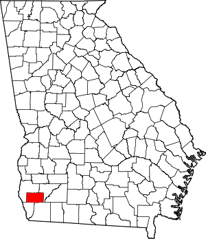 Map of Georgia highlighting Miller County
