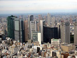 The skyscrapers of Shiodome in Minato Ward