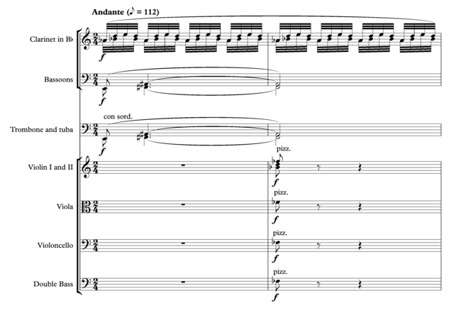 Janacek Sinfonietta 2nd movement opening two measures.png