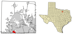 Location of Trophy Club in Denton County, Texas