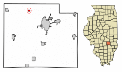 Location of Shumway in Effingham County, Illinois.