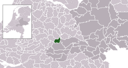 Highlighted position of Culemborg in a municipal map of Utrecht