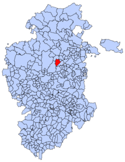 Municipal location of Rublacedo de Abajo in Burgos province