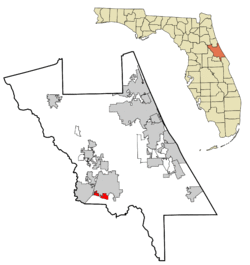 Location in Volusia County and the state of Florida