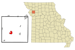 Location of Plattsburg, Missouri